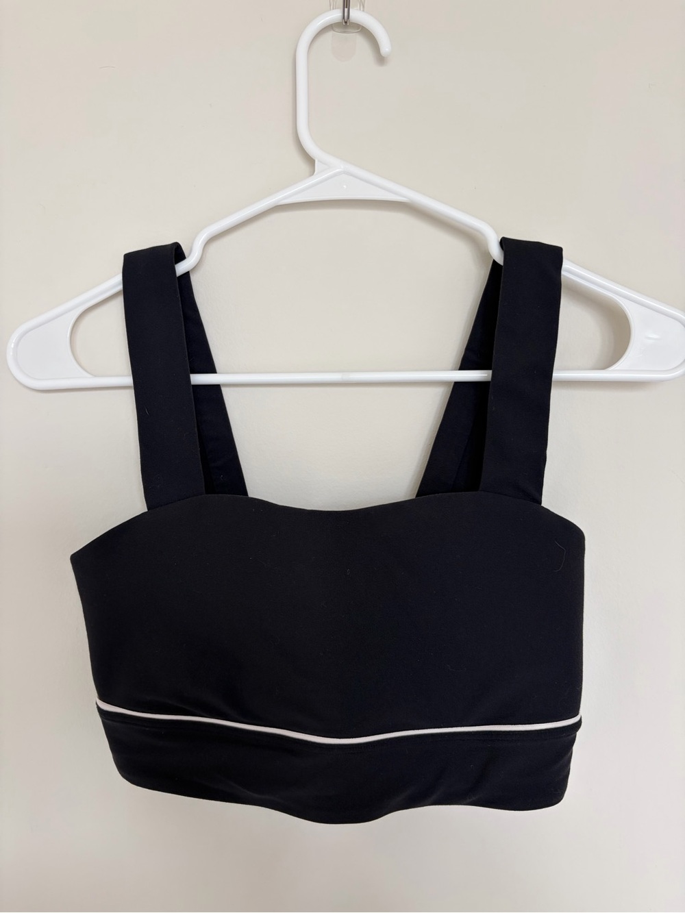 all in motion Black Bralette and Leggings with White Piping